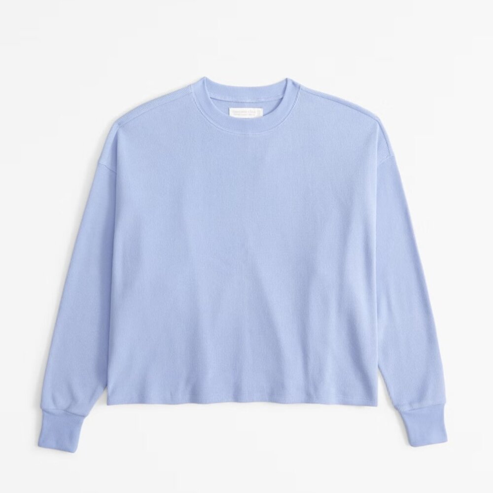 Abercrombie & Fitch Long-Sleeve Oversized Lounge Waffle Tee - L/XL (NWT!)